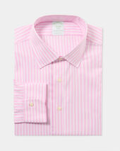 Brooks Brothers Slim Fit Non-Iron Performance Shirt with Ainsley Collar Pink