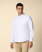 Brooks Brothers Chemise Oxford Friday Coupe Classique avec Col Button Down Blanc