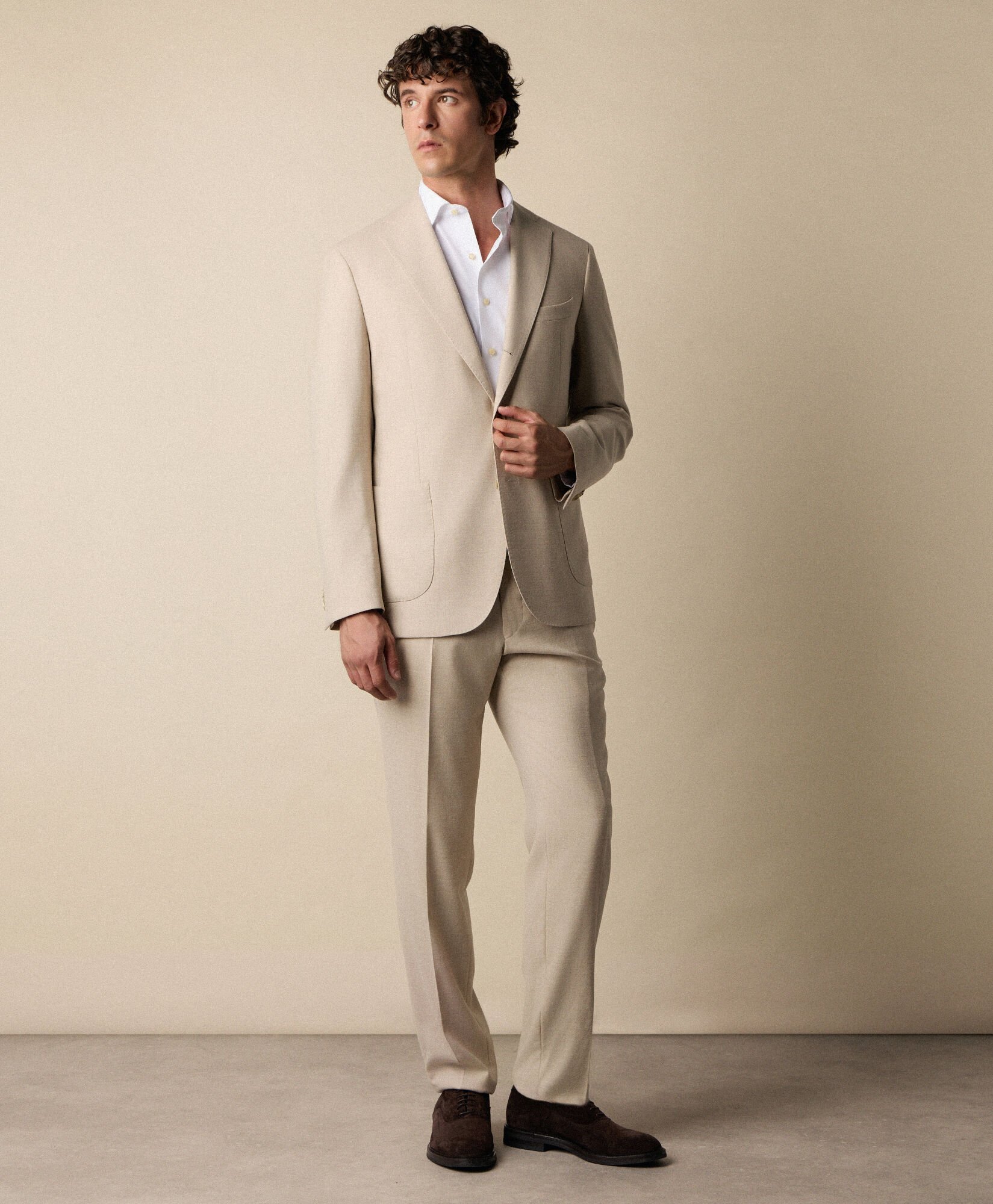 Thomas Mason Regular Fit Shirt with English Spread Collar