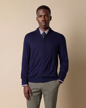 Brooks Brothers Full Zip Sweater Navy