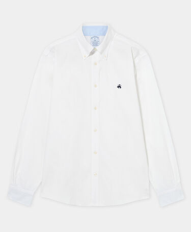 Brooks Brothers Regular Fit Oxford Non-Iron Button Down Shirt Open White