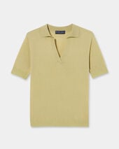Brooks Brothers Silk Blend Knit Polo with Johnny Collar Mint