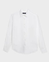 Brooks Brothers Linen Boyfriend Fit Shirt White