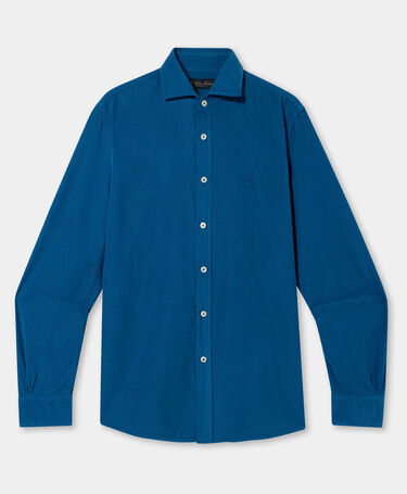 Brooks Brothers Slim Fit Shirt with Spread Collar Blue