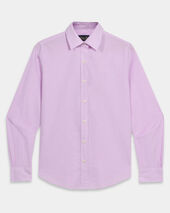 Brooks Brothers Micro Vichy Cotton Shirt with Logo Lilac