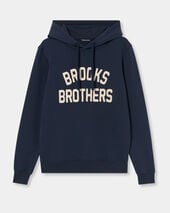 Brooks Brothers Terry Logo-Embroidered Hoodie Navy