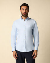 Brooks Brothers Regular Fit Oxford Shirt with Button Down Collar Blue