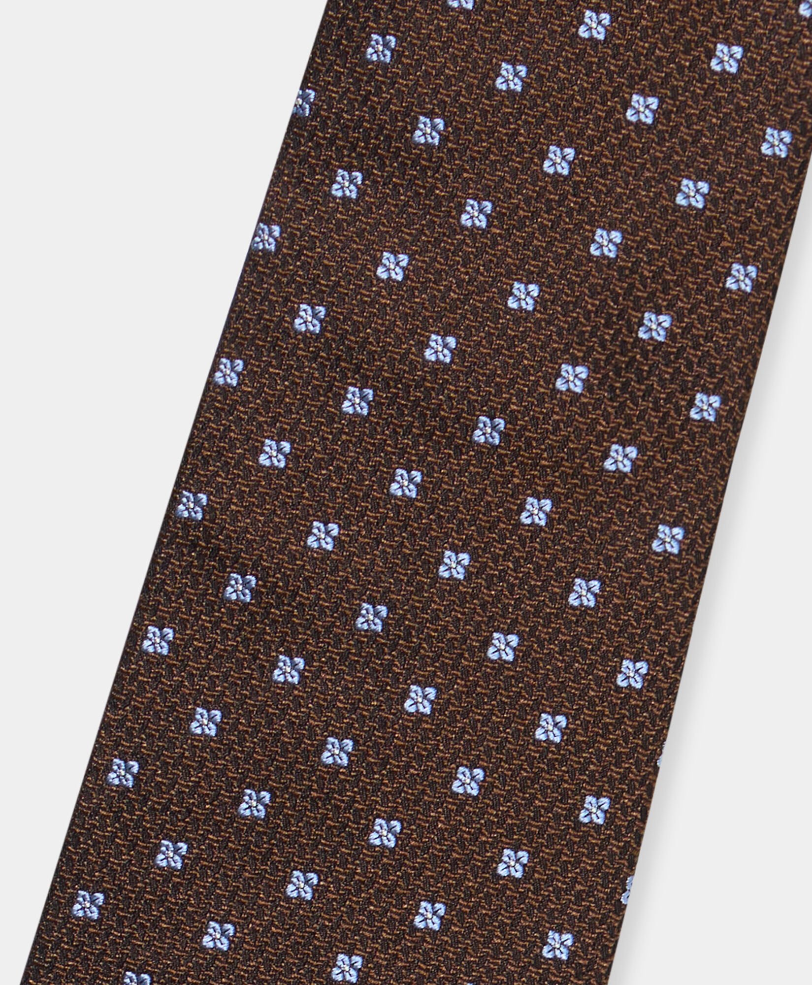 Corbata de Seda con Micro Diseño Floral