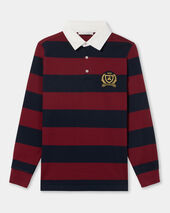 Brooks Brothers Rugby Polo with Embroidered Logo Burgundy Brooks Brothers Rugby Polo with Embroidered Logo Burgundy