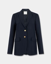 Brooks Brothers Blazer aus Schurwolle Hopsack mit goldenen Knöpfen Marineblau