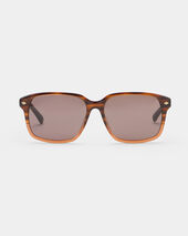 Brooks Brothers Lunettes de Soleil Rectangulaires Marron Tacheté Marron Foncé