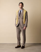 Brooks Brothers Robe en mélange de Coton Glen Plaid Sable
