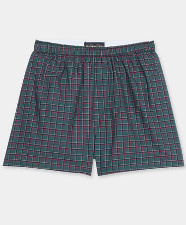 Brooks Brothers Tartan Cotton Boxer Hunter Green