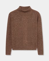 Brooks Brothers Donegal Wool Blend Turtleneck Brown