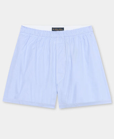 Brooks Brothers Micro Stripe Cotton Boxer Ice Blue