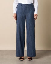 Brooks Brothers Wide Leg Pinstripe Trousers Denim