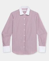 Brooks Brothers Hemd aus Baumwolle mit Kontrastdetails Burgunderrot