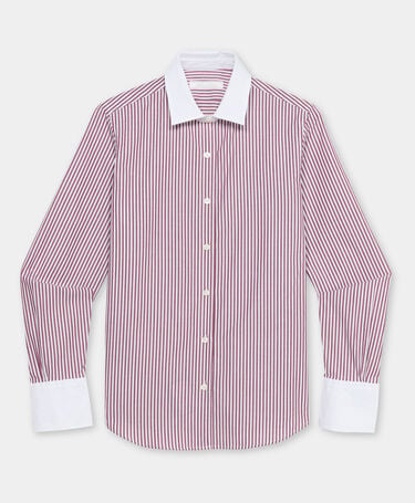 Brooks Brothers Hemd aus Baumwolle mit Kontrastdetails Burgunderrot