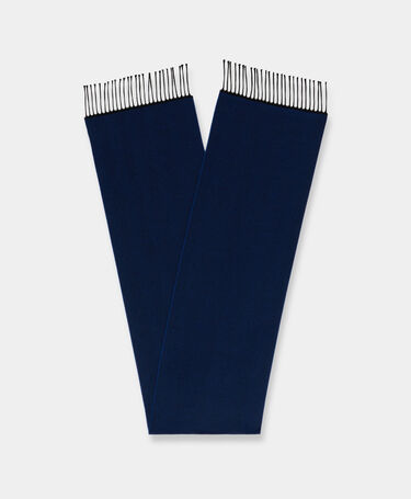 Brooks Brothers Wollschal mit Chevron-Muster Blau
