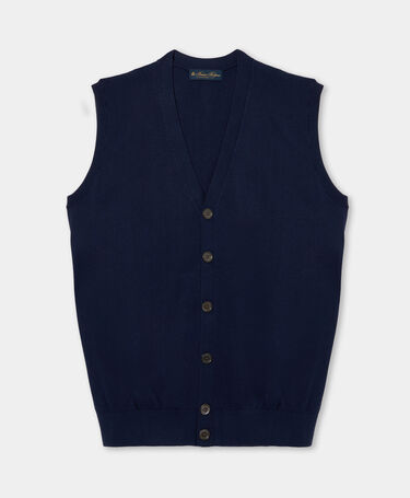Brooks Brothers Buttoned Sweater Vest Navy