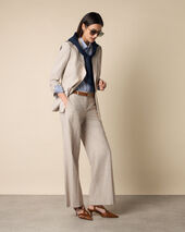 Brooks Brothers Blazer aus gestreiftem Baumwollmischgewebe Natur