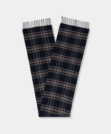 Brooks Brothers Plaid Wool Scarf Navy