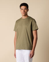 Brooks Brothers T-shirt z Bawełny Oliwkowy