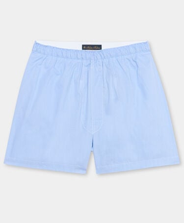 Brooks Brothers Stripe Cotton Boxer Ice Blue