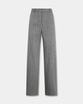Brooks Brothers Hose Straight Fit aus Wolle mit Nadelstreifen Silber