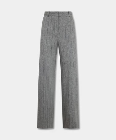 Brooks Brothers Hose Straight Fit aus Wolle mit Nadelstreifen Silber