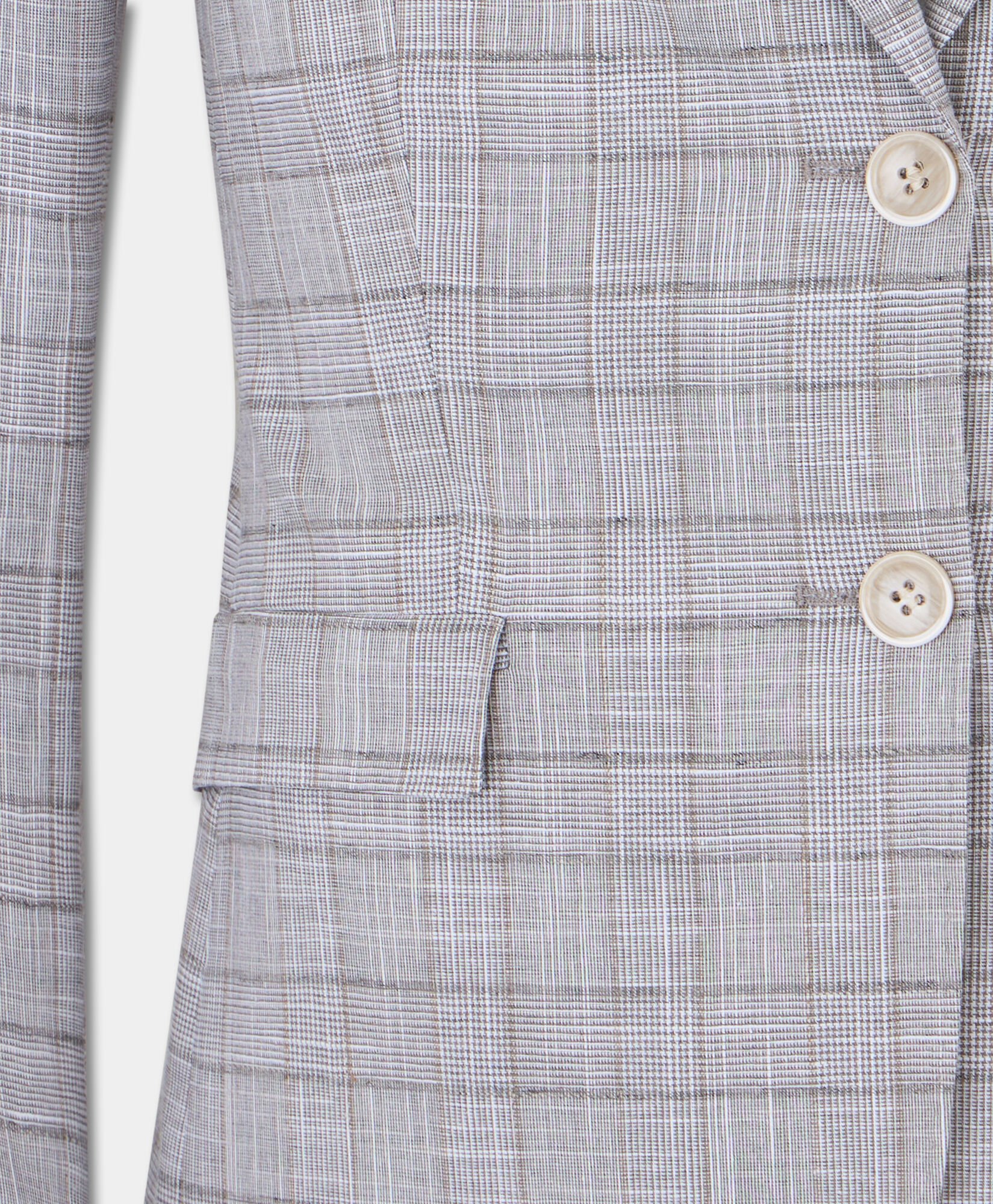 Glen Plaid Cotton Blazer