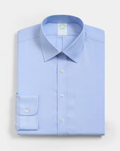 Brooks Brothers Slim Fit Non-Iron Twill Shirt with Ainsley Collar Blue