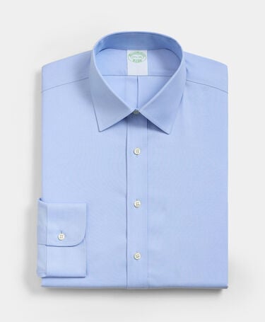 Brooks Brothers Slim Fit Non-Iron Twill Shirt with Ainsley Collar Blue