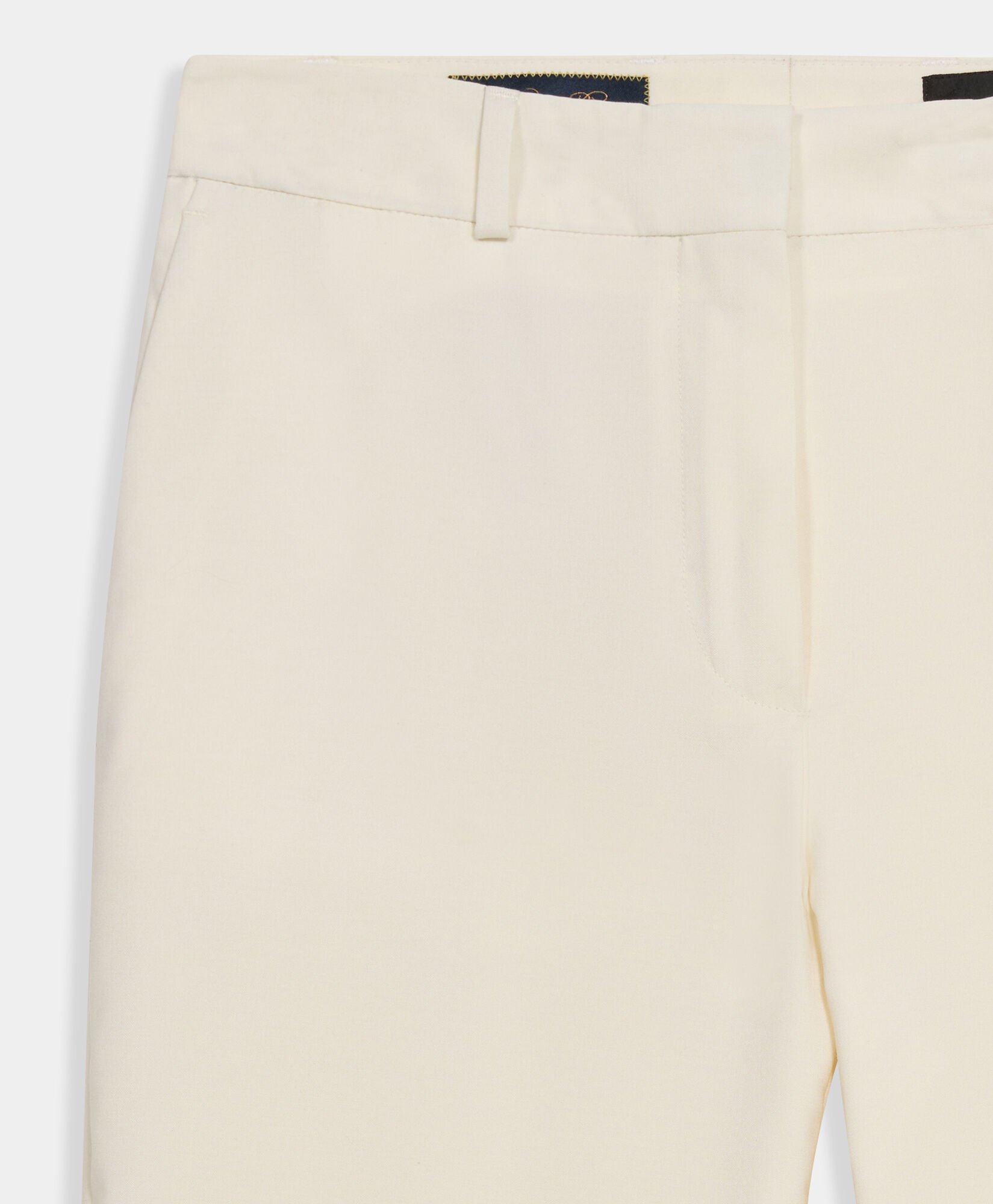 Straight Wool Blend Trousers