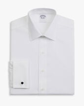 Brooks Brothers Slim Fit Non-Iron Oxford Pinpoint Shirt with Ainsley Collar White