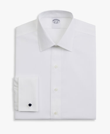 Brooks Brothers Slim Fit Non-Iron Oxford Shirt with Ainsley Collar White