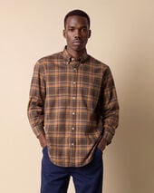 Brooks Brothers Camicia Regular Fit con Collo Button Down Marrone Scuro