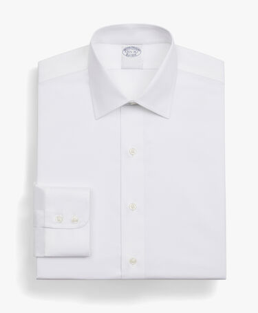 Brooks Brothers Regular Fit Non-Iron Shirt with Ainsley Collar White
