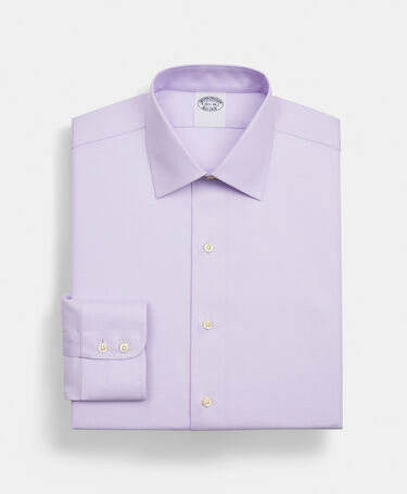 Brooks Brothers Slim Fit Non-Iron Baumwollhemd mit Ainsley-Kragen Lavendel