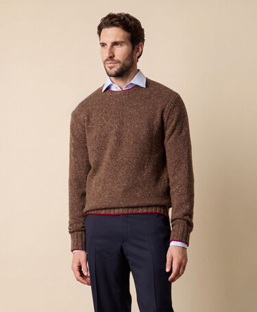 Brooks Brothers Jersey Donegal de Mezcla de Alpaca Marrón