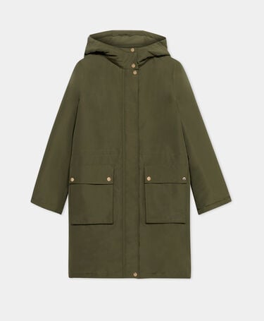 Brooks Brothers Pikowana Parka Wodoodporna Oliwkowy