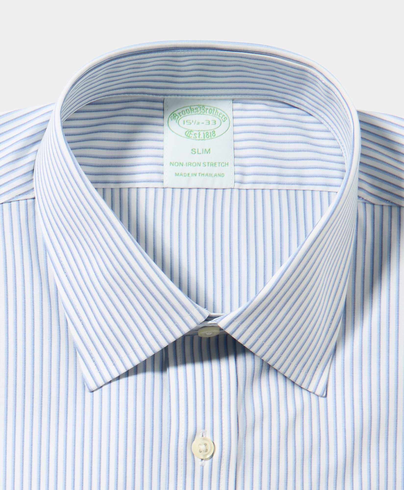 Slim Fit Non-Iron Cotton Shirt with Ainsley Collar