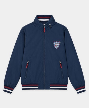 Brooks Brothers Bomber de Pongee con Escudo Azul Marino