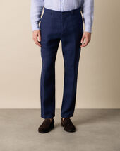 Brooks Brothers Pantalon en Lin Bleu