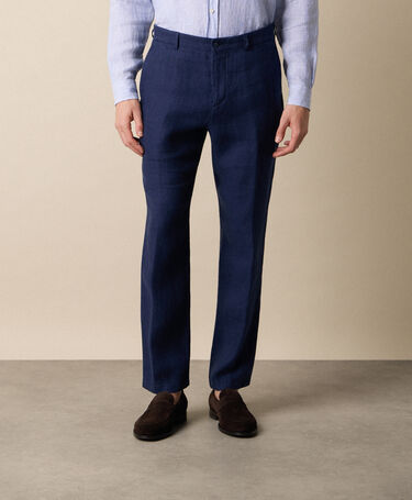 Brooks Brothers Pantalon en Lin Bleu