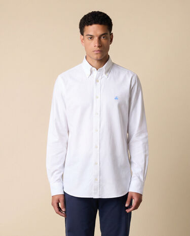 Brooks Brothers Koszula Slim Fit Oxford Non-Iron z kołnierzykiem Button Down Biały