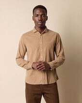 Brooks Brothers Camisa Slim Fit con Cuello Spread Caramelo
