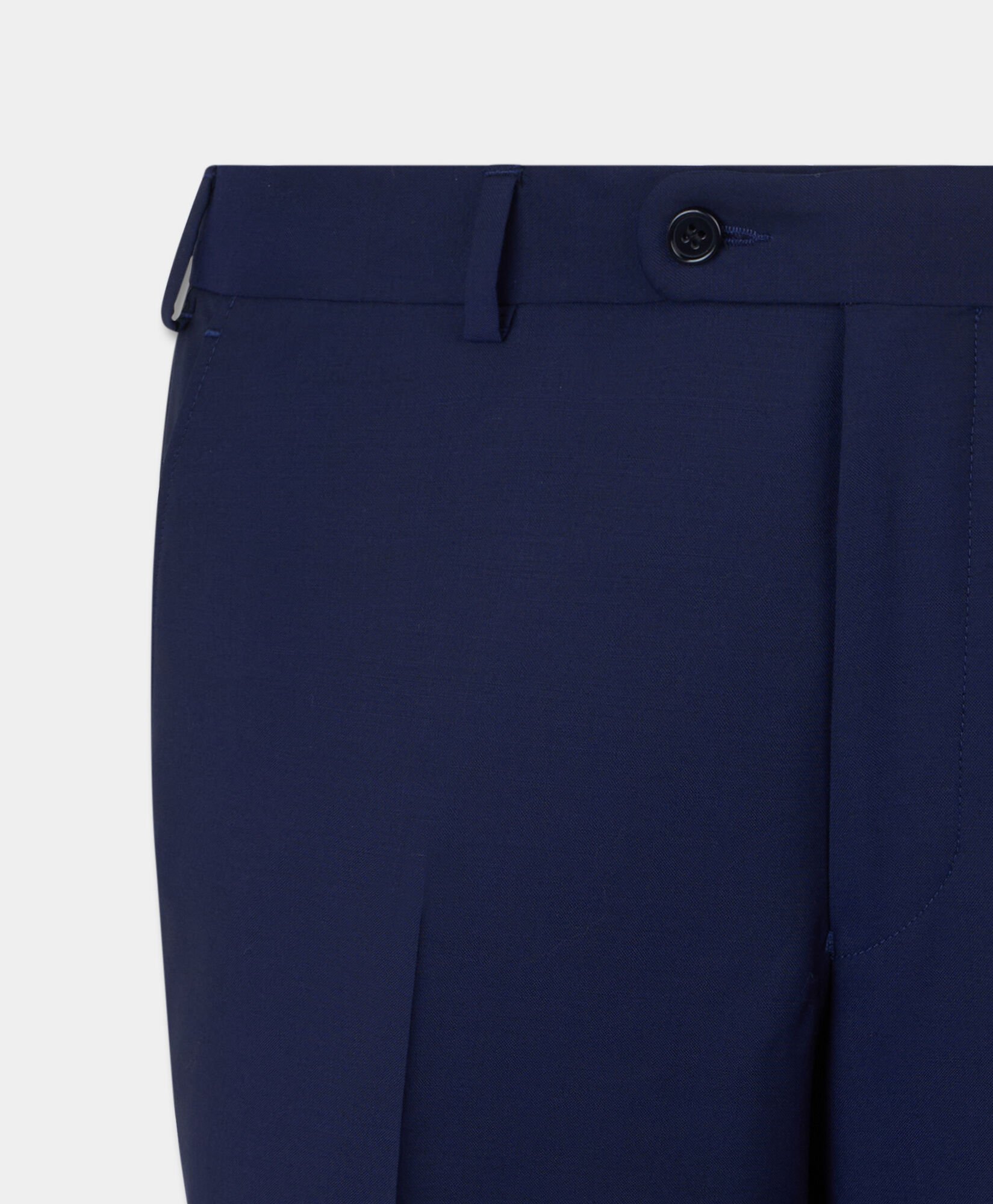 Virgin Wool Plain Trousers