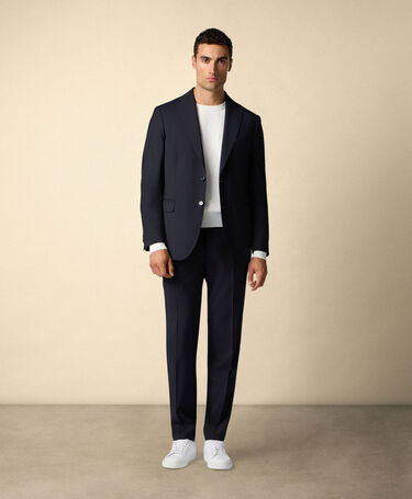 Virgin Wool Suit Navy