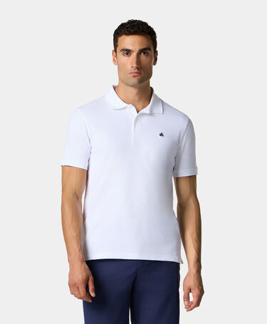 Brooks Brothers Polo en Coton Piqué Blanc
